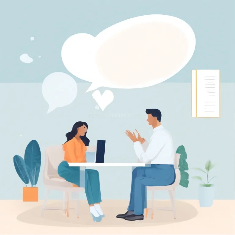 Personal coaching session illustration